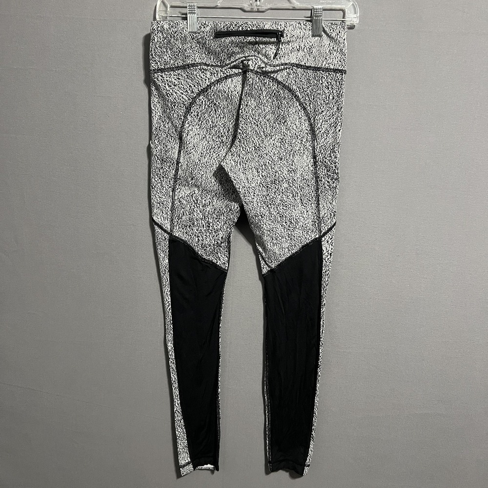 Lululemon Leggings Womens 8 Gray Colorblock Ankle Zip Pocket Stretch Athletic